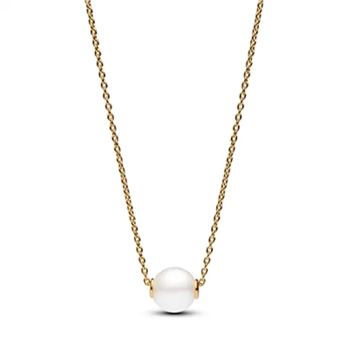 Pandora Treated Freshwater Cultured Pearl Collier Gold Necklace - 45cm