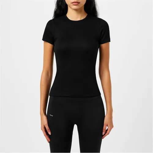 PANGAIA Lightweight Rib T-Shirt - Black