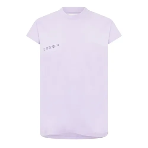 PANGAIA Organic Cotton Cropped Shoulder T-Shirt With Pprmint Tm - Purple