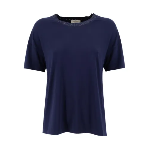 Panicale , Women Clothing T-Shirts Polos Navy Ss23 ,Blue female, Sizes: