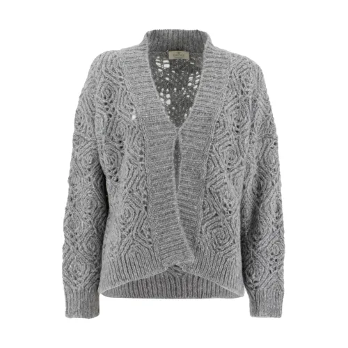Panicale , Womens Clothing Knitwear Lapis Aw23 ,Gray female, Sizes: