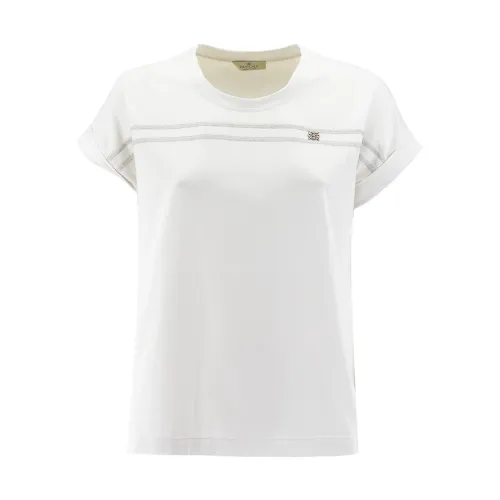 Panicale , Womens Clothing T-Shirts Polos White/silver ,White female, Sizes: