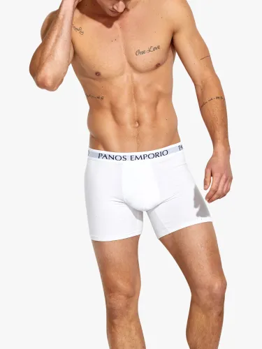 Panos Emporio Eco Bamboo and Organic Cotton Blend Trunks, Pack of 3 - White - Male