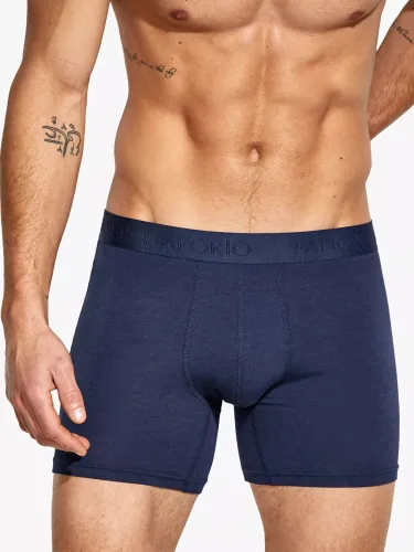 Panos Emporio Eco Bamboo and Organic Cotton Blend Trunks, Pack of 5 - Navy - Male