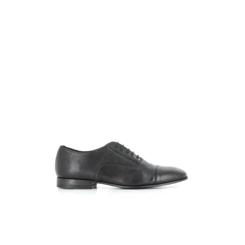 Pantanetti , Black Leather Oxford Shoes ,Black female, Sizes: