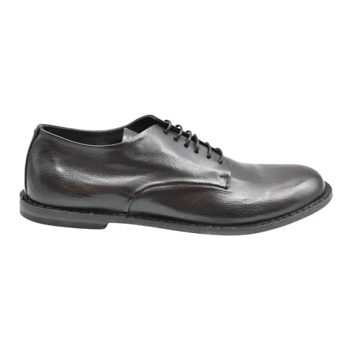 Pantanetti , Leather Derby Shoes with Leather Sole ,Black male, Sizes:
