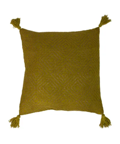 Paoletti Adelia 50X50 Poly Cushion Meta/Ochr - Green Cotton - One