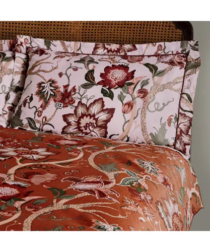 Paoletti Botanist Oxford Pillowcase Set - Rust Cotton - Size 50 cm x 75 cm
