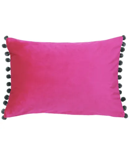 Paoletti Fiesta Poly Cushion 35X50 Mag/Gry - Pink - One