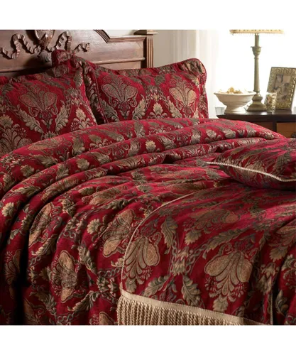 Paoletti Shiraz Bedspread Burgundy - Size 275 cm x 275 cm