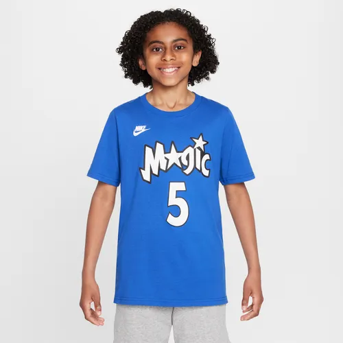 Paolo Banchero Orlando Magic Essential Older Kids' (Boys') Nike NBA T-Shirt - Blue - Cotton