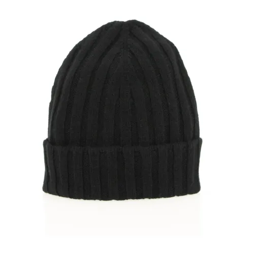 Paolo Fiorillo Capri , Black Cashmere Hat ,Black male, Sizes: ONE