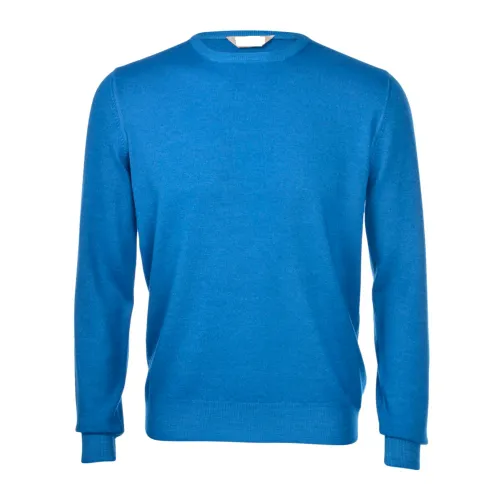 Paolo Fiorillo Capri , Blue Merino Wool Sweater ,Blue male, Sizes: