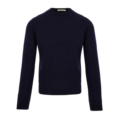 Paolo Fiorillo Capri , Blue Wool Crewneck Sweaters ,Blue male, Sizes: