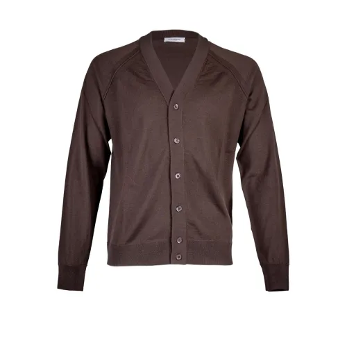 Paolo Pecora , Cardigan ,Brown male, Sizes:
