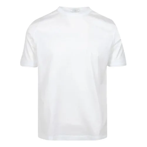 Paolo Pecora , Cotton Crew Neck T-Shirt ,White male, Sizes: