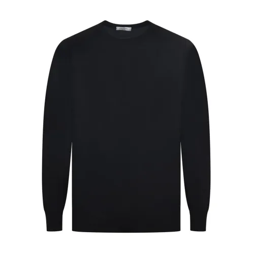 Paolo Pecora , Elegant Black Wool Sweater ,Black male, Sizes:
