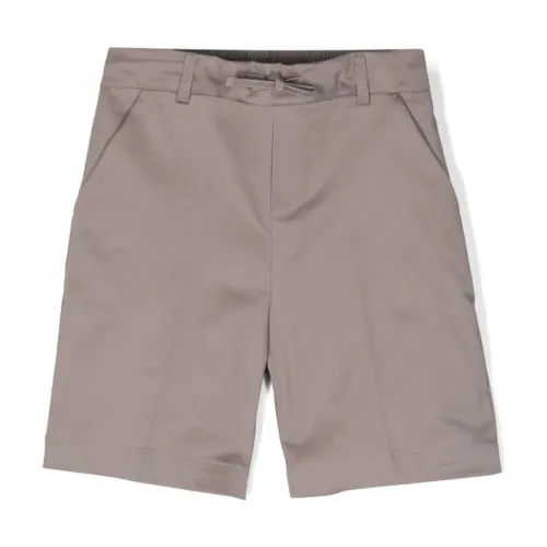 Paolo Pecora , Grey Cotton Bermuda Shorts Tailored Design ,Gray male, Sizes: