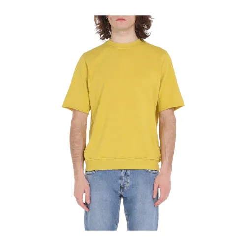 Paolo Pecora , Half sleeve t-shirt ,Yellow male, Sizes: