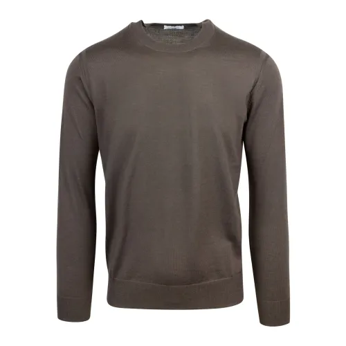 Paolo Pecora , Regular Fit Brown Sweaters ,Brown male, Sizes: