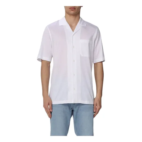 Paolo Pecora , Short Sleeve Shirts ,White male, Sizes: