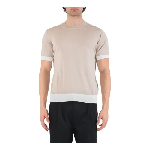 Paolo Pecora , T-Shirts ,Beige male, Sizes: