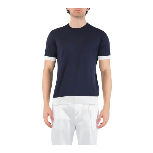 Paolo Pecora , T-Shirts ,Blue male, Sizes: