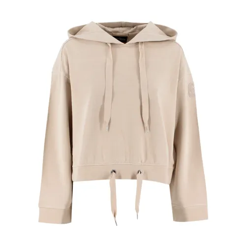 Parajumpers , Bamboo Cotton Hoodie with Adjustable Hood ,Beige female, Sizes: