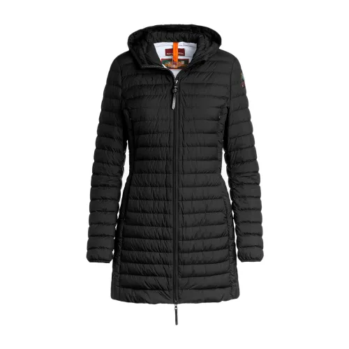 Parajumpers , Black Long Down Jacket with Hood ,Black female, Sizes: