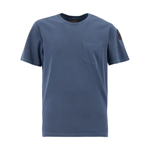 Parajumpers , Essential Cotton T-Shirt with Pocket ,Blue female, Sizes:
