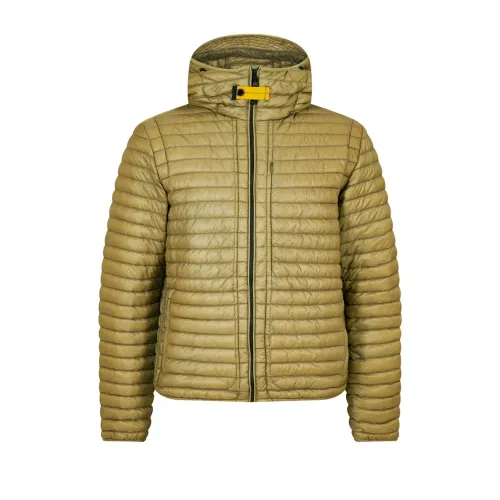 Parajumpers , Green Olive Hooded Down Jacket ,Green male, Sizes: