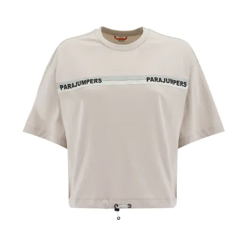 Parajumpers , Lightweight Cotton T-Shirt ,Beige female, Sizes: