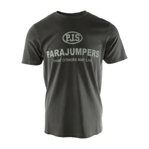 Parajumpers , Men Grey Cotton T-shirt ,Gray male, Sizes:
