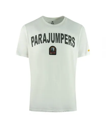 Parajumpers Mens Buster Brand Logo White T-shirt
