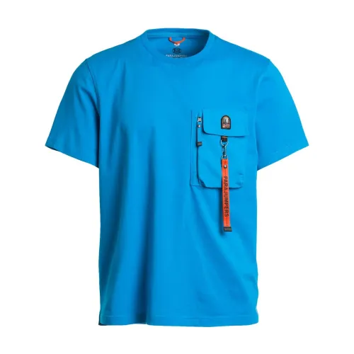Parajumpers , Mojave Blue Jewel Short Sleeve T-Shirt ,Blue male, Sizes: