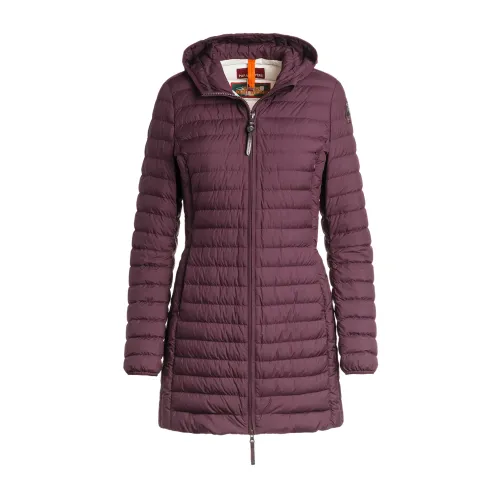 Parajumpers , Purple Long Down Jacket with Hood ,Purple female, Sizes: