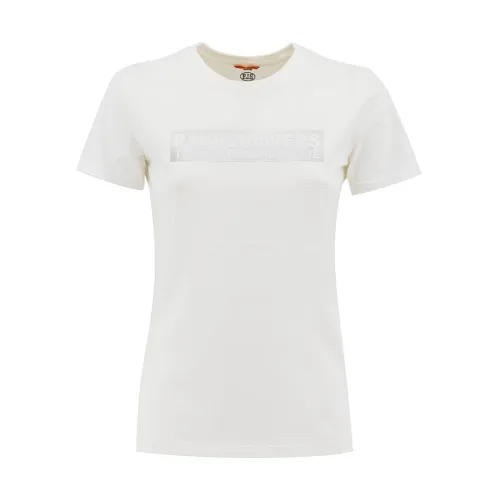 Parajumpers , Round Neck Cotton T-Shirt ,White female, Sizes: