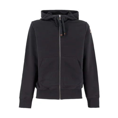 Parajumpers , Stretch Cotton Hoodie with Zip Fastening ,Black male, Sizes: