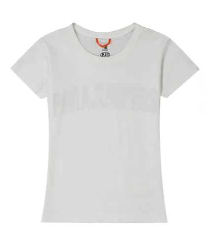 Parajumpers Womens Cristie Brand Logo Off-White T-shirt
