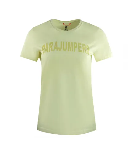 Parajumpers Womens Cristie Brand Logo Tender Yellow T-shirt