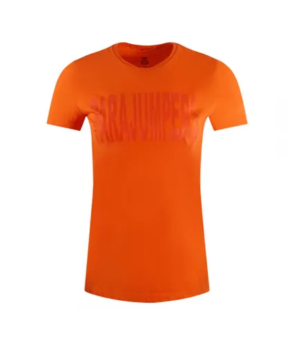 Parajumpers Womens Fede Brand Logo Orange T-shirt