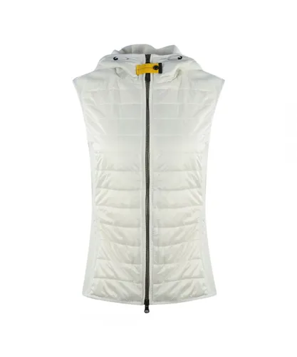 Parajumpers Womens Nicky Off White Hooded Gilet Polyamide