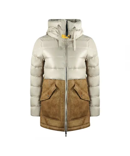 Parajumpers Womens Sera Special Brown Leather Down Jacket