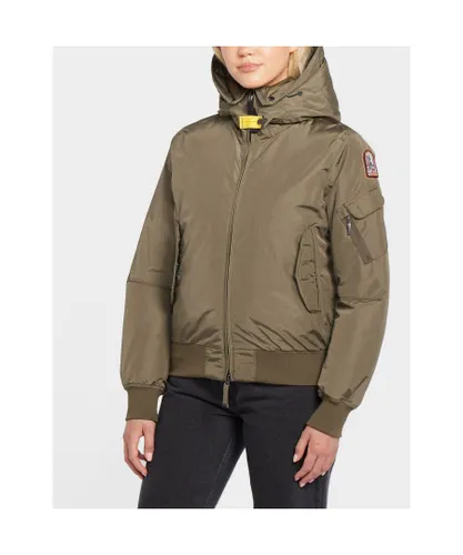Parajumpers Womenss Gobi Bomber Jacket in olive Polyamide