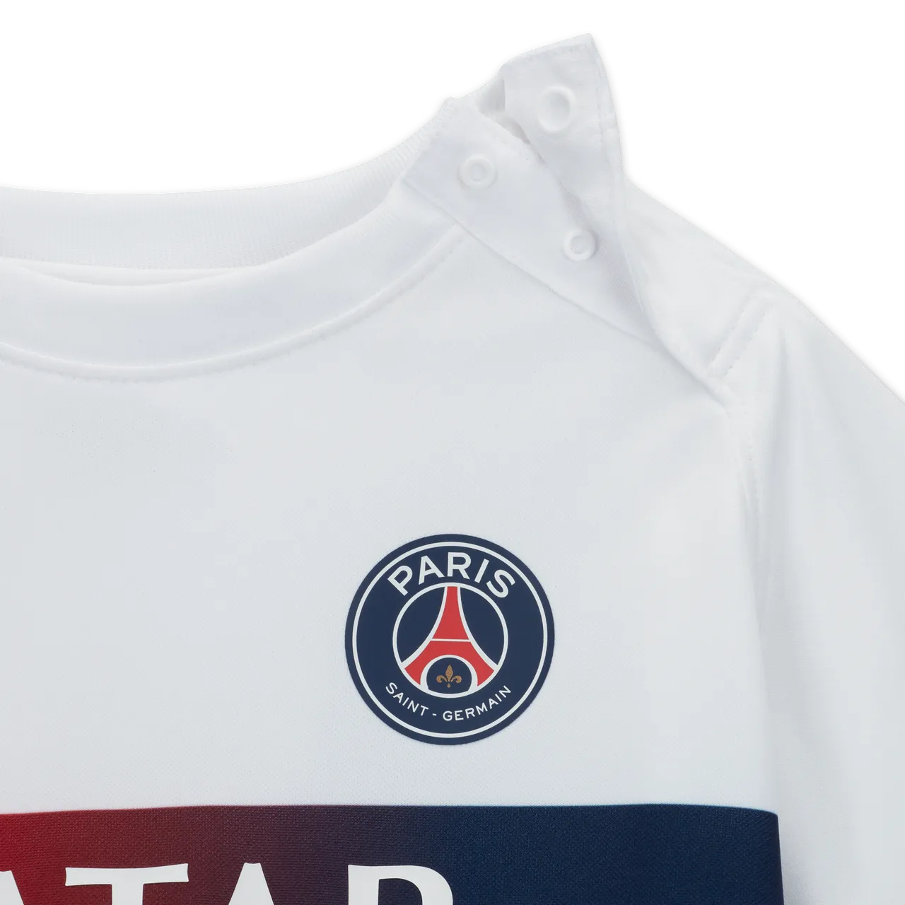 Paris Saint-Germain 2023/24 Away Baby/Toddler Nike Dri-FIT 3-Piece Kit - White - Polyester