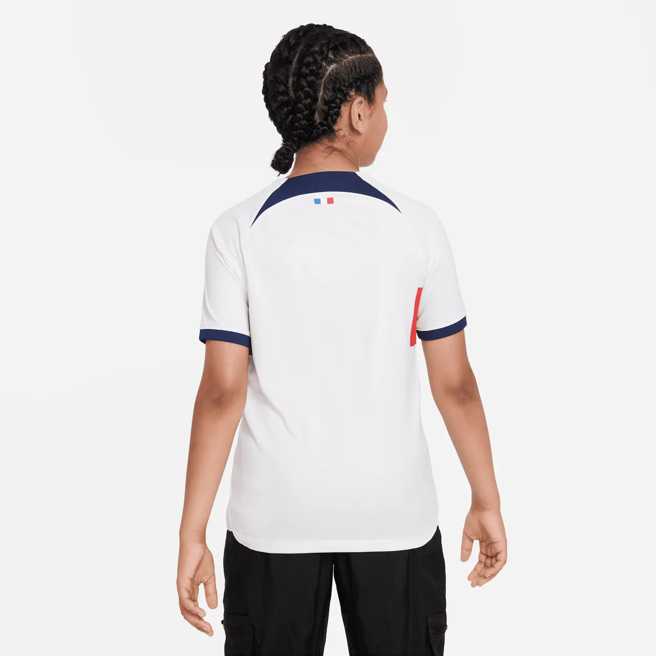 Paris Saint-Germain 2023/24 Stadium Away Older Kids' Nike Dri-FIT Football Shirt - White - Polyester