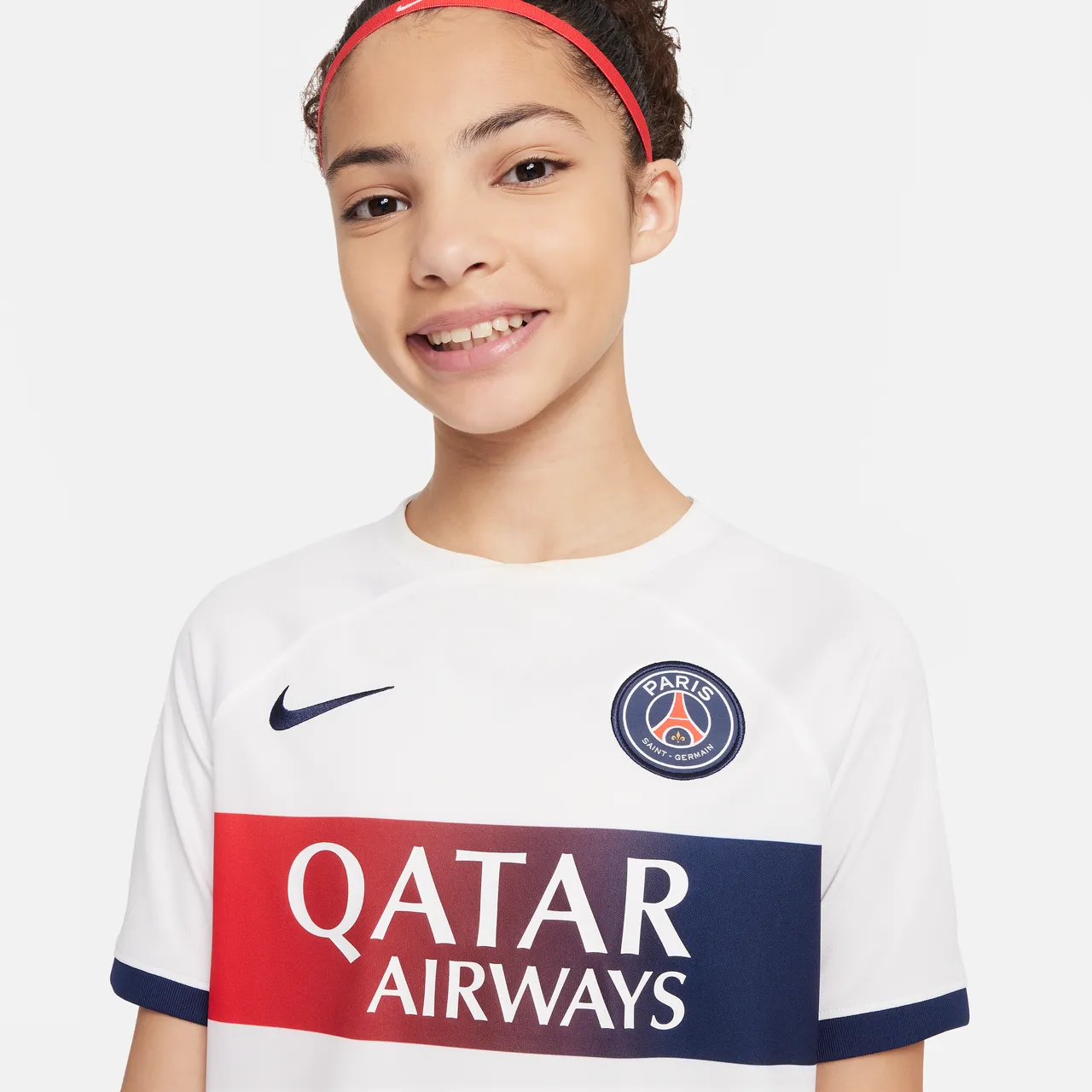 Paris Saint-Germain 2023/24 Stadium Home/Away Older Kids' Nike Dri-FIT Football Shorts - White - Polyester