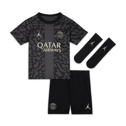Paris Saint-Germain 2023/24 Third Baby/Toddler Nike Football 3-Piece Kit - Grey - Polyester