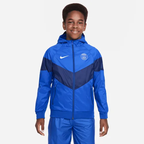 Paris Saint-Germain Older Kids' Hooded Jacket - Blue