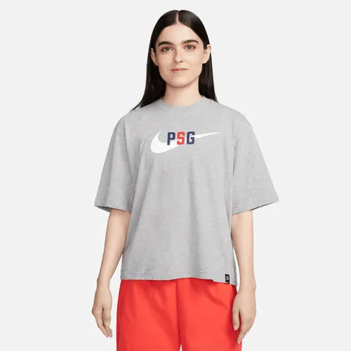 Paris Saint-Germain Swoosh Women's Nike Football T-Shirt - Grey - Cotton